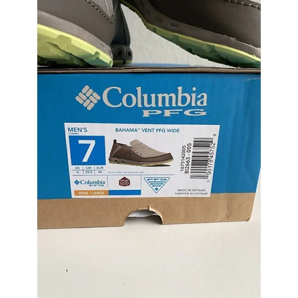 Columbia Men's Sz 7 Bahama PFG Series Water Boat Shoes WIDE Width‎ Slip On Shoes